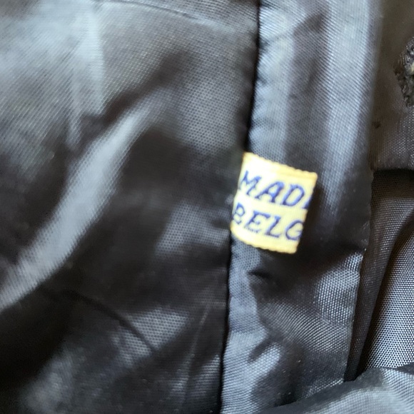 Made in Belgium women’s skirt houndstooth A-line navy white size XS academia - Picture 13 of 15